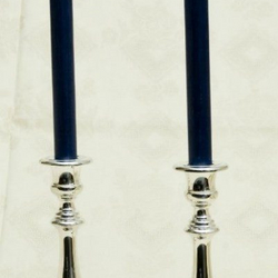 Sølvlysestage Perle enkelt fra højde 10-19 cm id 3522b, c  